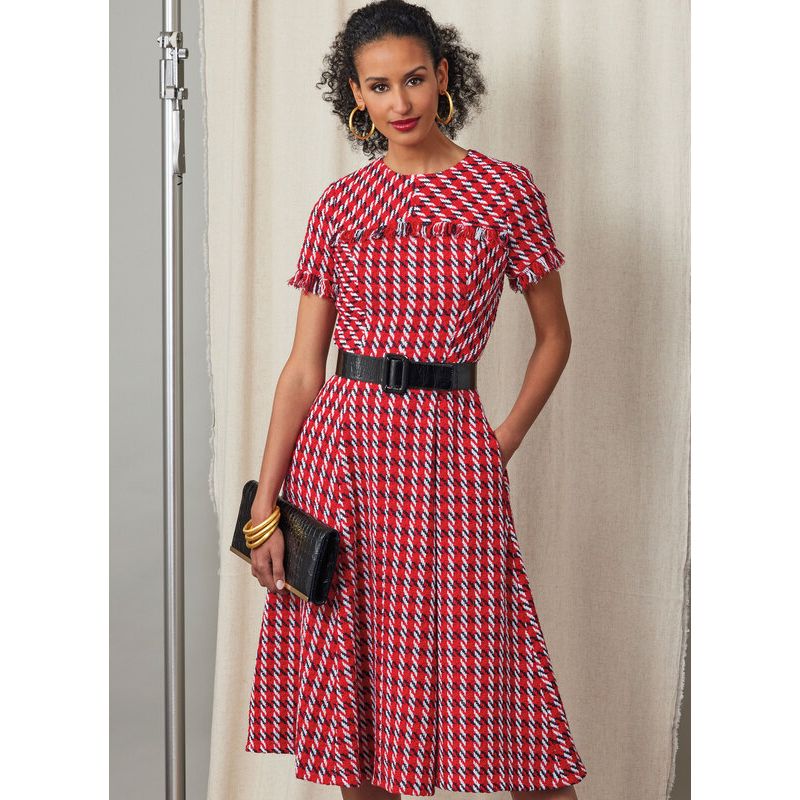 Patron Vogue 2046 D5 (32-40) - Robe fit-and-flare avec variations de manches