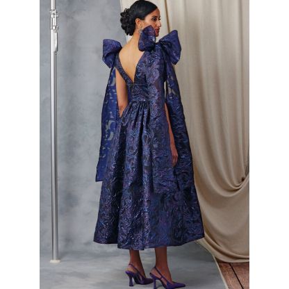 Patron Vogue 2048 H5 (34-42) - Robe de soirée avec décolleté en V 2