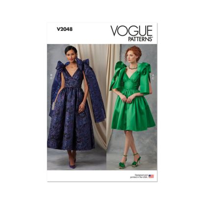 Patron Vogue 2048 H5 (34-42) - Robe de soirée avec décolleté en V