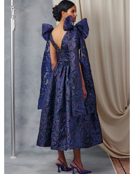 Patron Vogue 2048 H5 (34-42) - Robe de soirée avec décolleté en V