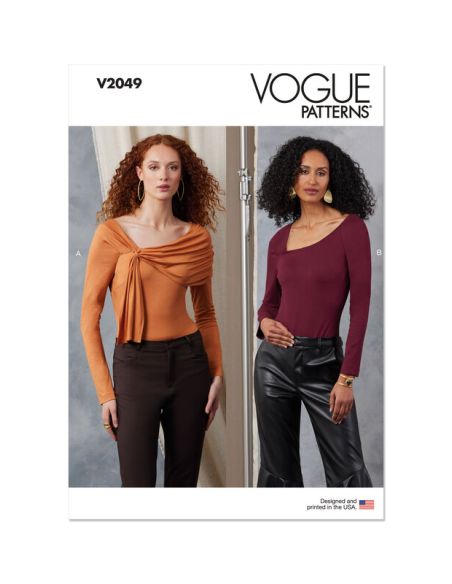 Patron Vogue 2047 B5 (36-44) - Body ajusté avec drapé élégant