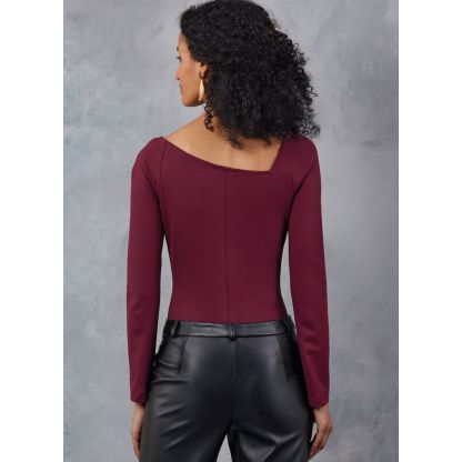 Patron Vogue 2047 B5 (36-44) - Body ajusté avec drapé élégant 2