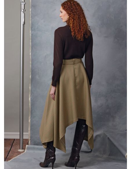 Patron Vogue 2050 B5 (36-44) - Jupe midi portefeuille avec ceinture