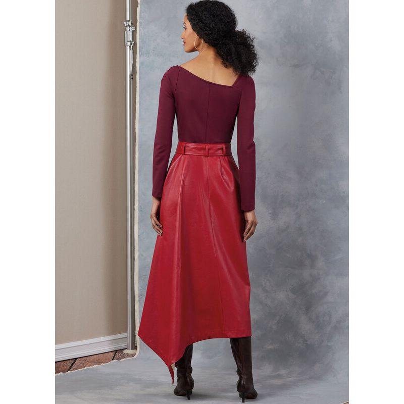 Patron Vogue 2050 B5 (36-44) - Jupe midi portefeuille avec ceinture