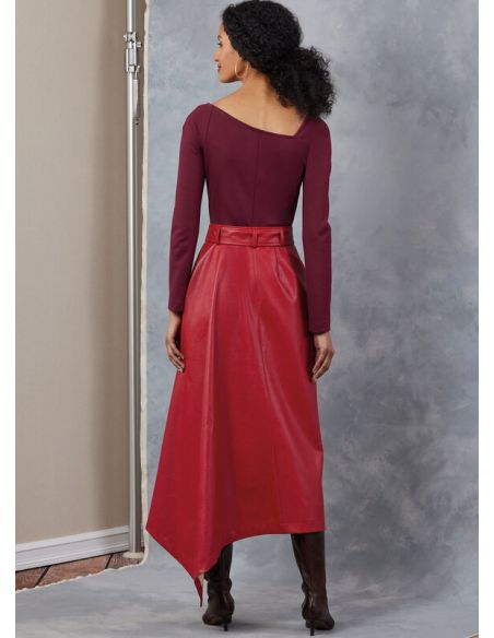 Patron Vogue 2050 B5 (36-44) - Jupe midi portefeuille avec ceinture