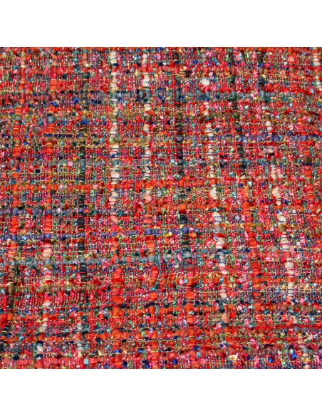 Tweed soie & viscose - Multicolore ton chaud