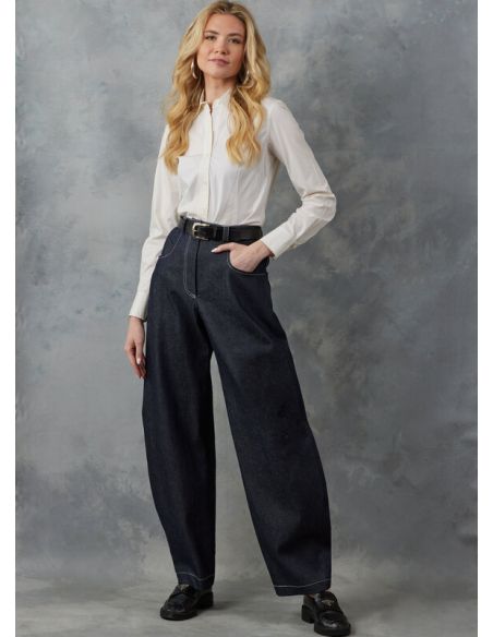 Patron Vogue 2051 H5 (34-42) - Pantalon taille haute à jambes larges avec poches