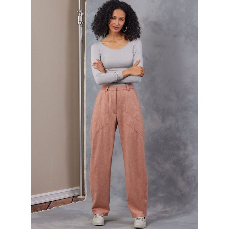 Patron Vogue 2051 H5 (34-42) - Pantalon taille haute à jambes larges avec poches