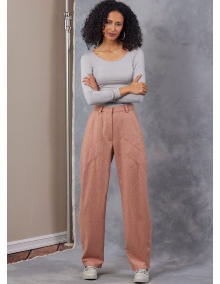 Patron Vogue 2051 H5 (34-42) - Pantalon taille haute à jambes larges avec poches