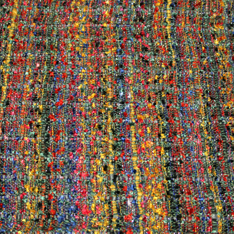 Tweed soie & viscose - Multicolore ton froid