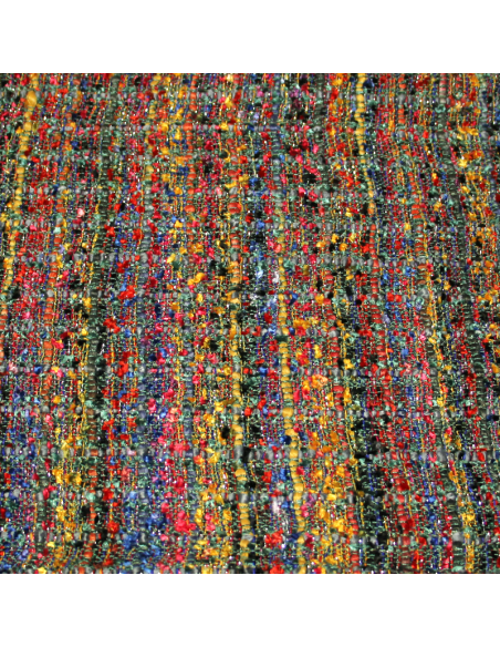 Tweed soie & viscose - Multicolore ton froid