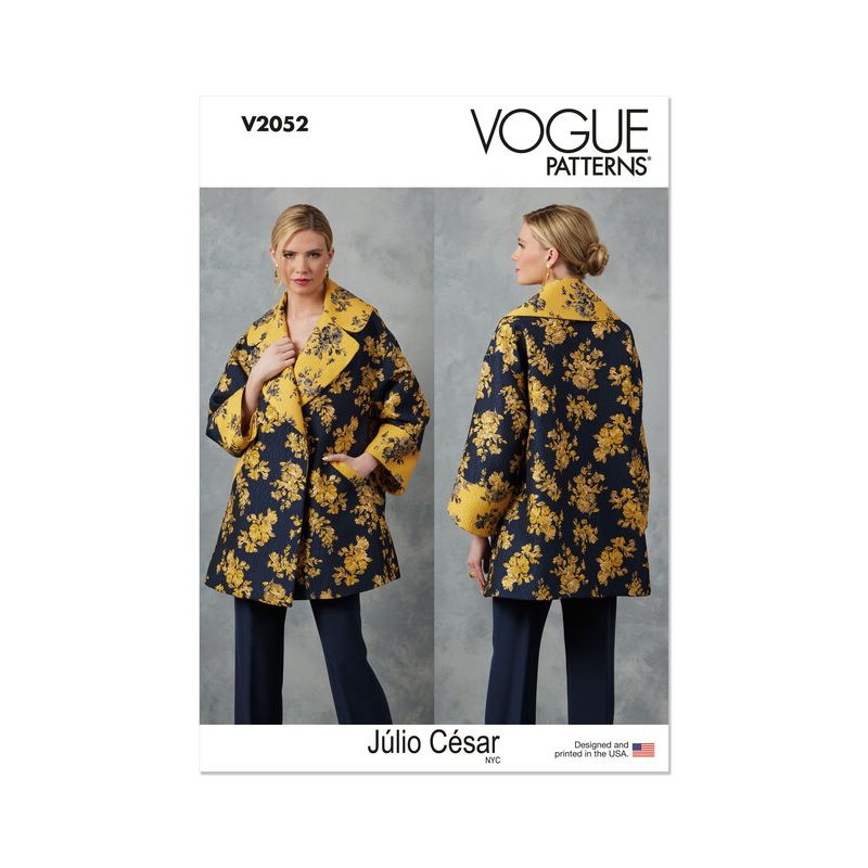 Patron Vogue 2052 B5 (36-44) - Veste ample avec col à revers