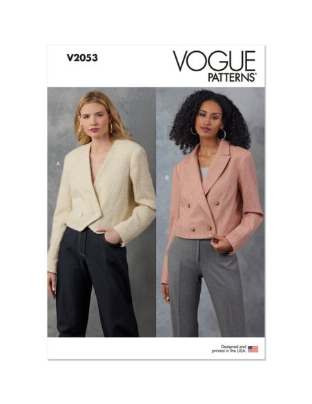 Patron Vogue 2053 D5 (32-40) - Veste à double boutonnage avec épaulettes