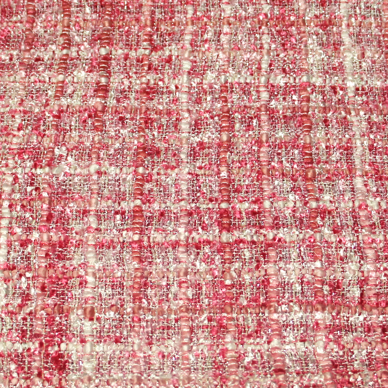 Tweed soie & viscose - Rose