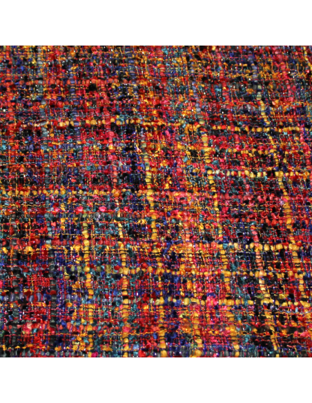 Tweed soie & viscose - Multicolore nuit électrique