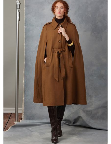 Patron Vogue 2054 A (32-54) - Cape élégante avec ceinture