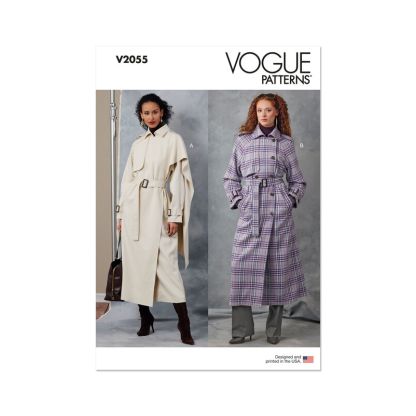Patron Vogue 2055 B5 (36-44) - Trench-coat avec ceinture et épaulettes