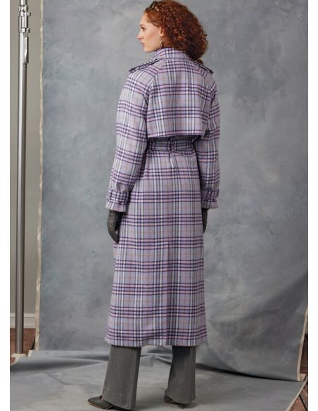 Patron Vogue 2055 B5 (36-44) - Trench-coat avec ceinture et épaulettes