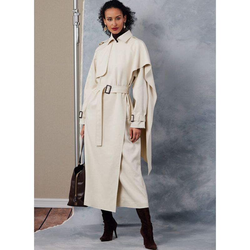 Patron Vogue 2055 B5 (36-44) - Trench-coat avec ceinture et épaulettes