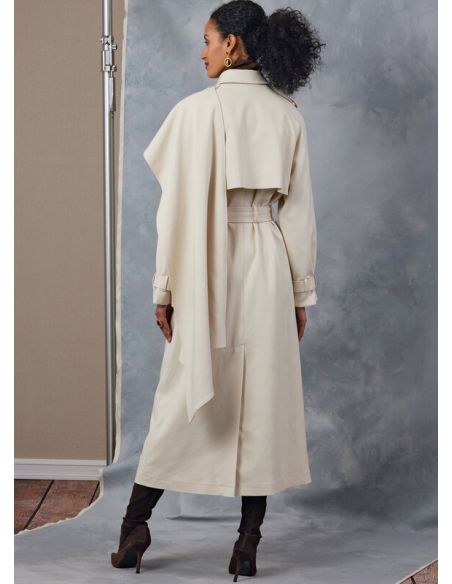 Patron Vogue 2055 B5 (36-44) - Trench-coat avec ceinture et épaulettes