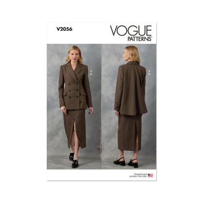 Patron Vogue 2056 B5 (36-44) - Ensemble veste doublée et jupe fuselée