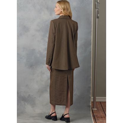 Patron Vogue 2056 B5 (36-44) - Ensemble veste doublée et jupe fuselée 2