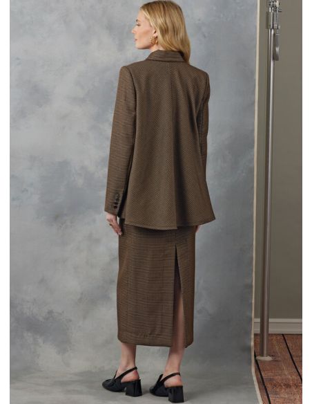 Patron Vogue 2056 B5 (36-44) - Ensemble veste doublée et jupe fuselée