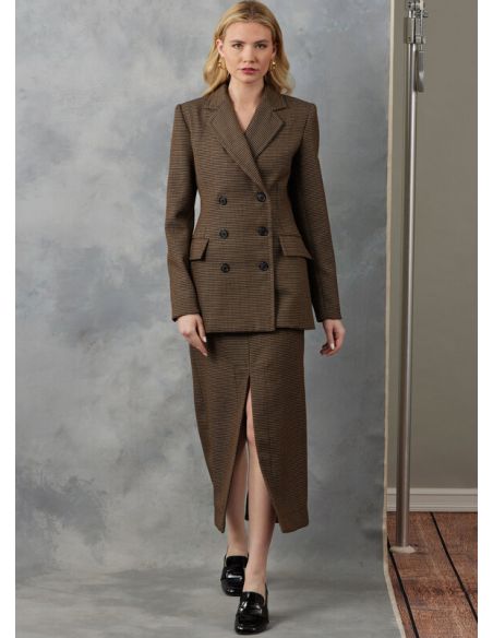 Patron Vogue 2056 B5 (36-44) - Ensemble veste doublée et jupe fuselée