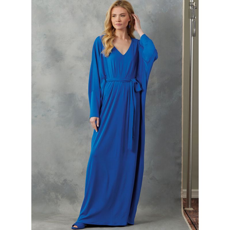 Patron Vogue 2057 A (32-54) - Caftan ample avec ceinture et encolure en V