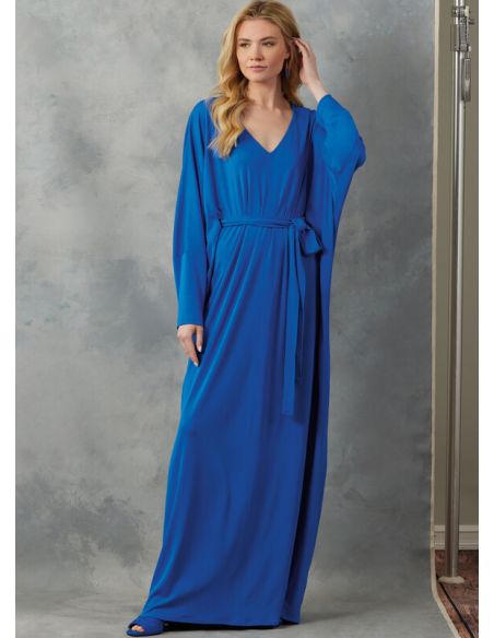 Patron Vogue 2057 A (32-54) - Caftan ample avec ceinture et encolure en V