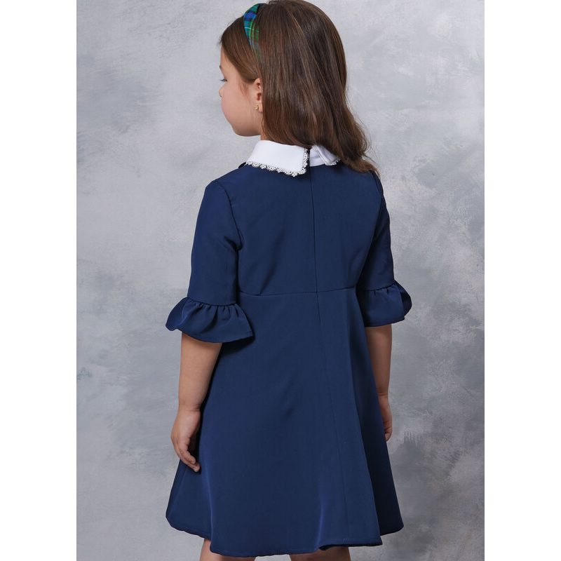 Patron Vogue 2058 A (3-8) - Robe enfant avec col contrasté