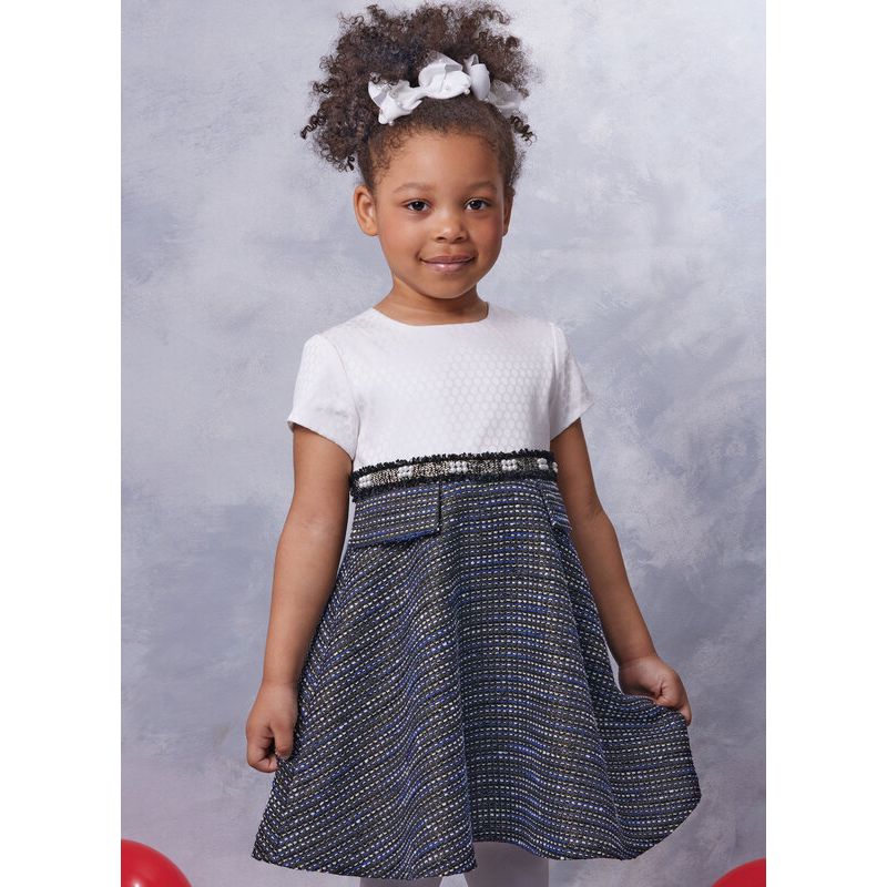 Patron Vogue 2058 A (3-8) - Robe enfant avec col contrasté