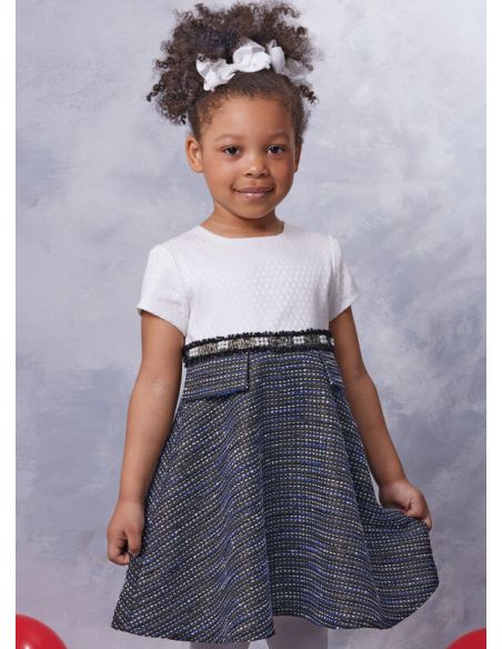 Patron Vogue 2058 A (3-8) - Robe enfant avec col contrasté