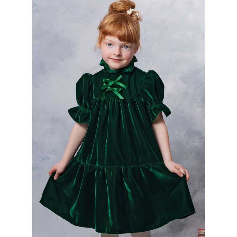Patron Vogue 2059 A (3-8) - Robe enfant avec col contrasté