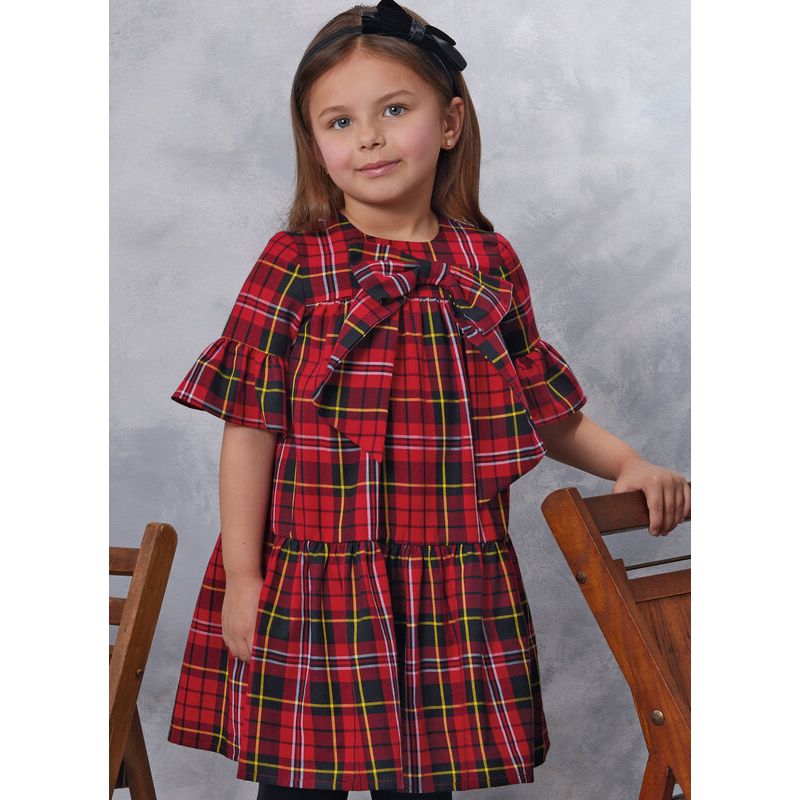 Patron Vogue 2059 A (3-8) - Robe enfant avec col contrasté