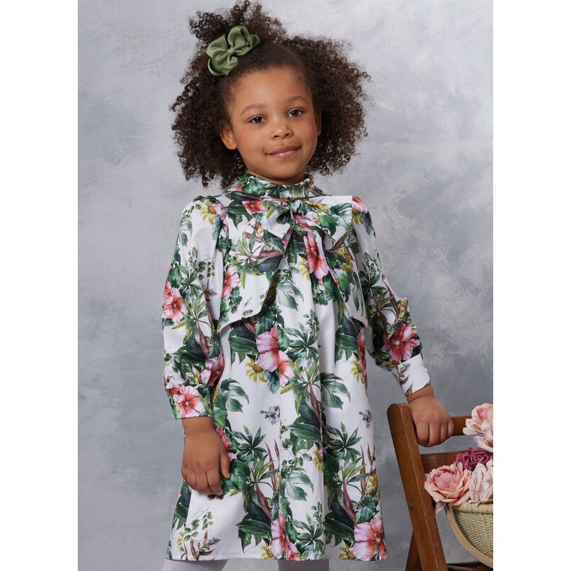 Patron Vogue 2059 A (3-8) - Robe enfant avec col contrasté