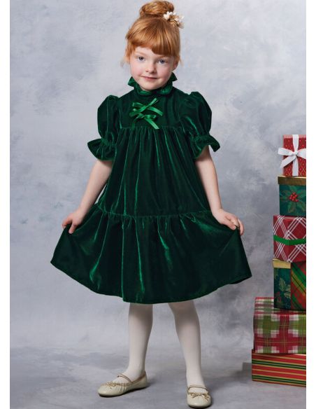 Patron Vogue 2059 A (3-8) - Robe enfant avec col contrasté