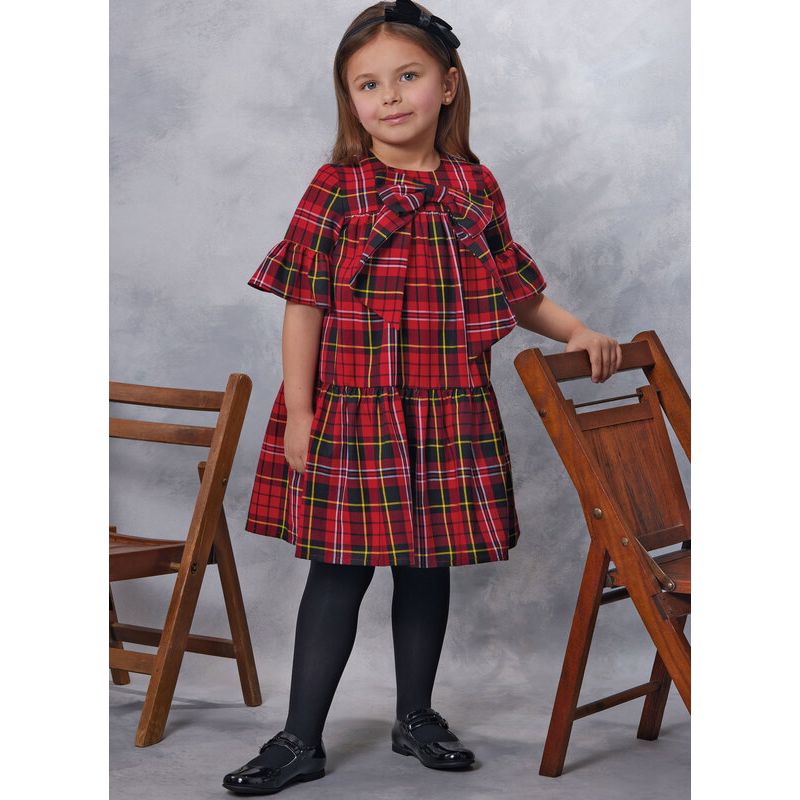 Patron Vogue 2059 A (3-8) - Robe enfant avec col contrasté