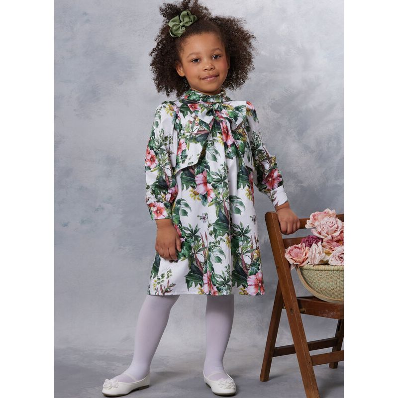 Patron Vogue 2059 A (3-8) - Robe enfant avec col contrasté