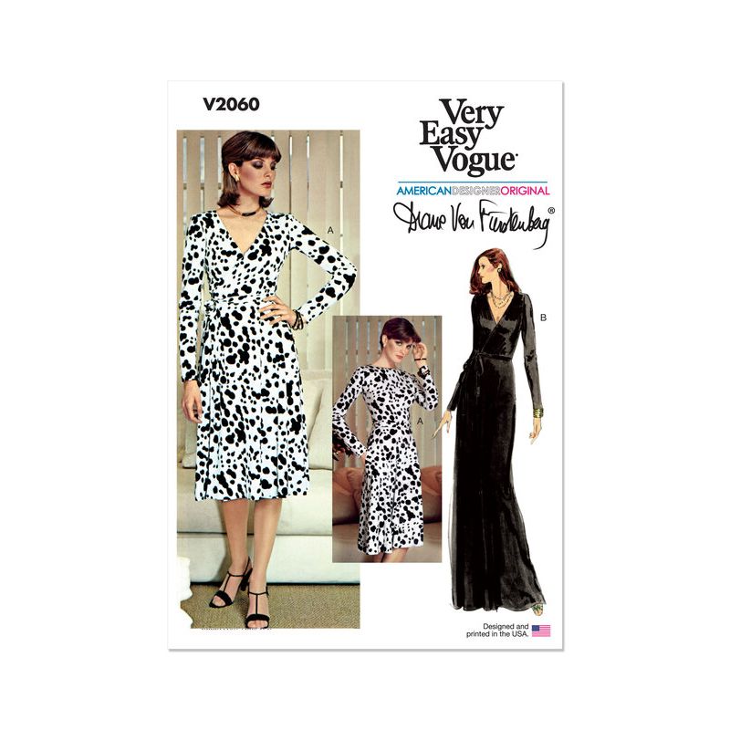 Patron Vogue 2060 B5 (36-44) - Robe portefeuille réversible avec attaches