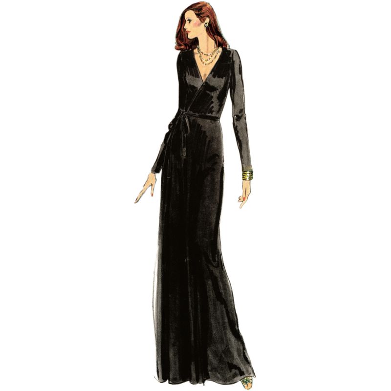 Patron Vogue 2060 B5 (36-44) - Robe portefeuille réversible avec attaches