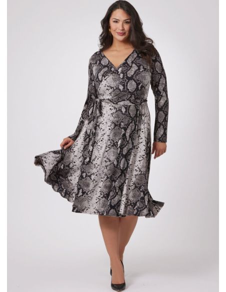 Patron Vogue 2060 B5 (36-44) - Robe portefeuille réversible avec attaches