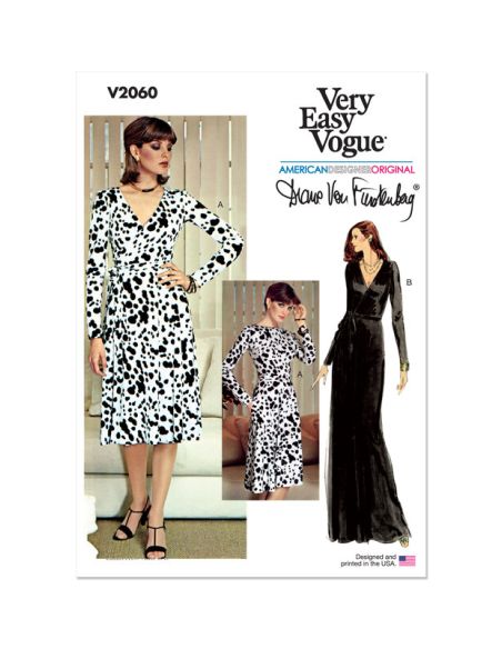 Patron Vogue 2060 B5 (36-44) - Robe portefeuille réversible avec attaches
