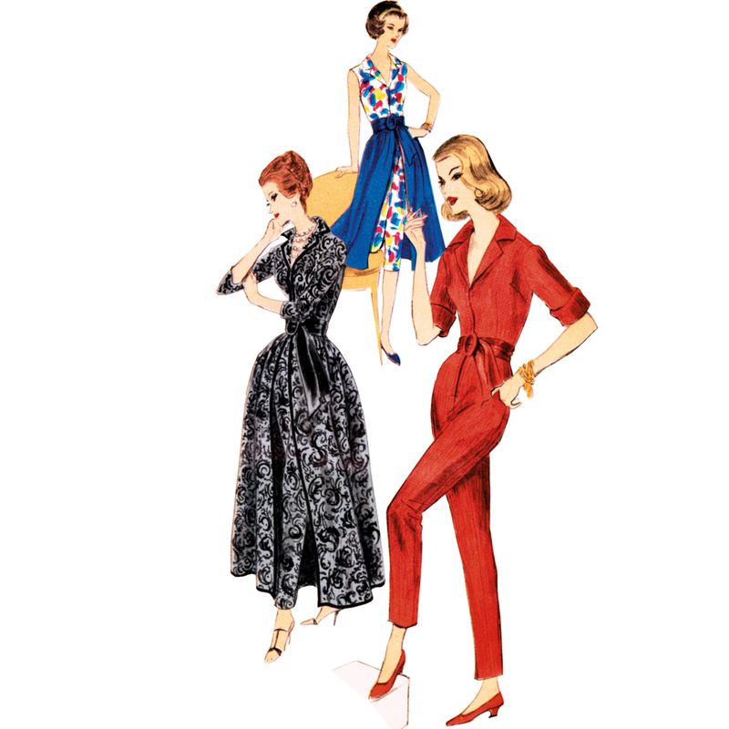 Patron Vogue 2062 B5 (36-44) - Ensemble vintage slack et jupe