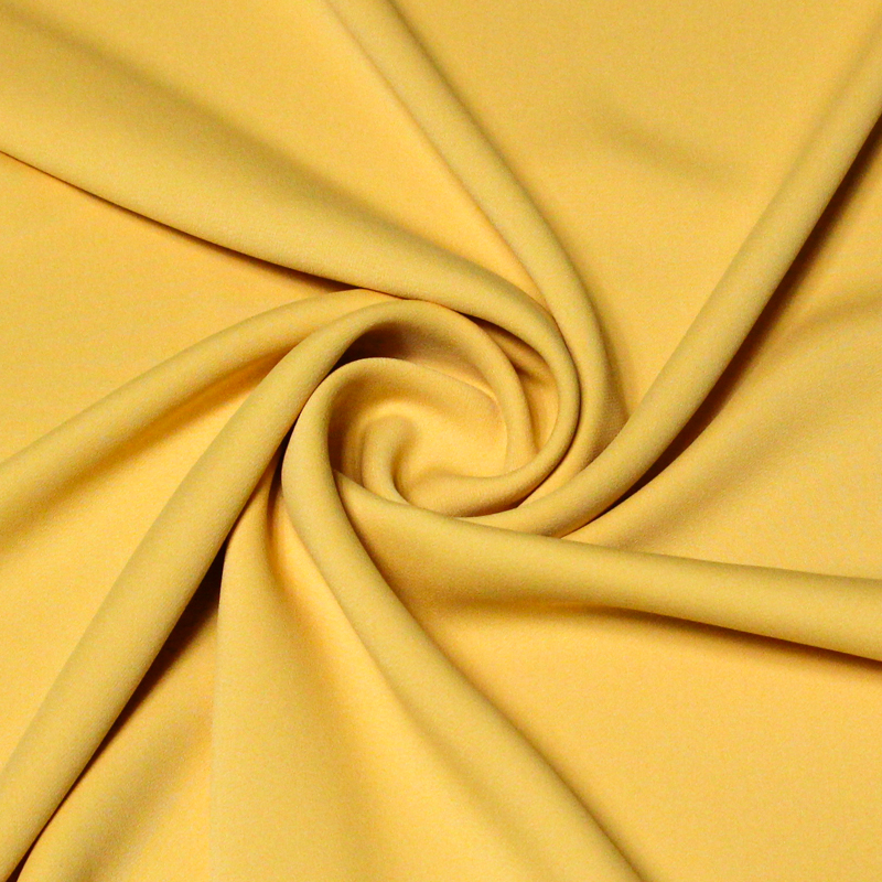 Crêpe cady acétate viscose - Jaune (Coupon de 2,30 mètres)