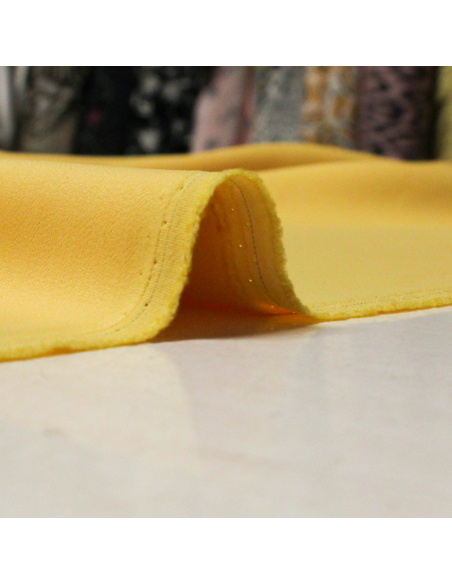 Crêpe cady acétate viscose - Jaune (Coupon de 2,30 mètres)