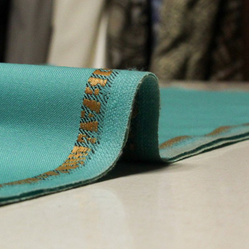 Tissu tailleur 100% laine vierge - Turquoise