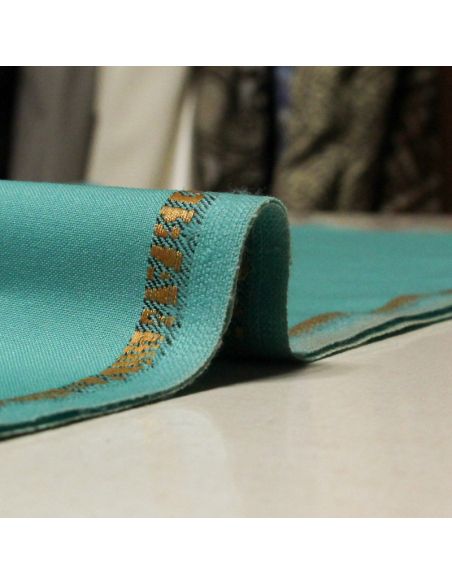 Tissu tailleur 100% laine vierge - Turquoise