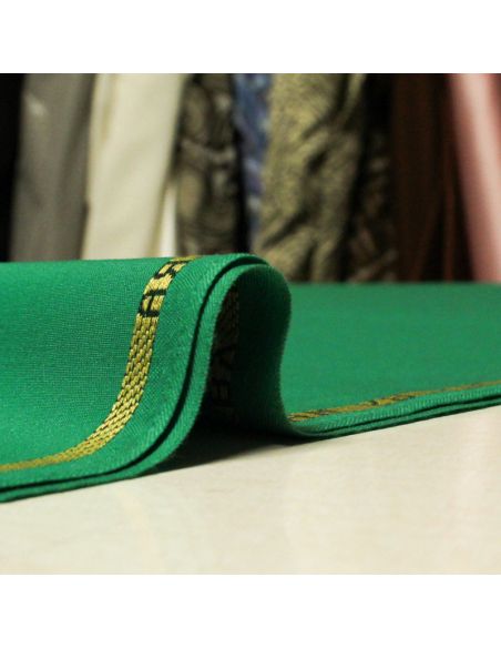 Tissu tailleur 100% laine vierge - Émeraude