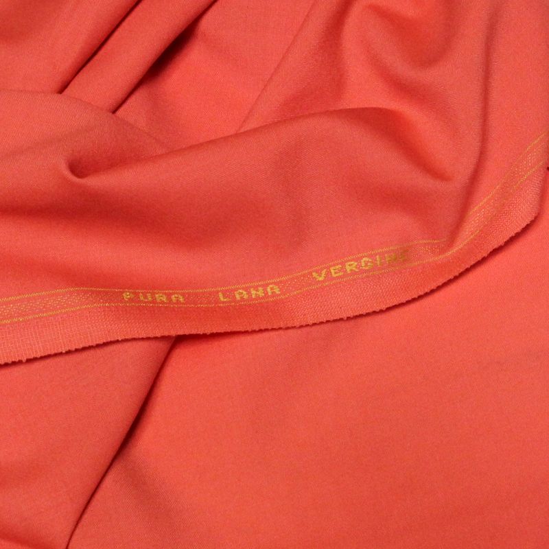 Tissu tailleur 100% laine vierge - Corail